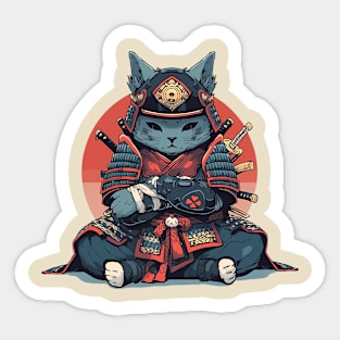 samurai cat Sticker